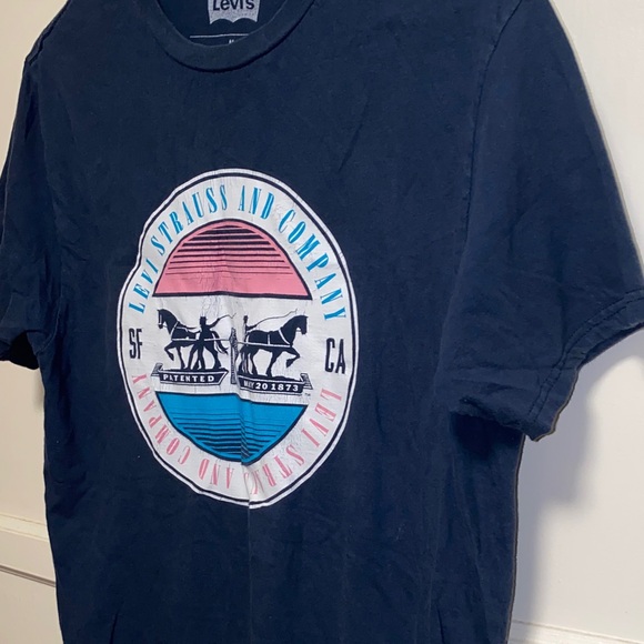 Levi's Medium Navy Blue Two-Horse Pull Logo - Picture 11 of 12